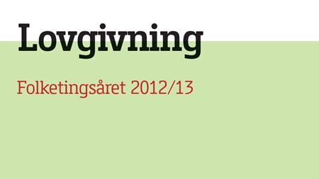 Her er regeringens lovkatalog