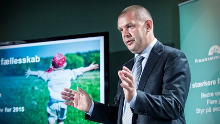 Bjarne Corydon (S) præsenterer regeringens finanslovsudspil for 2015.