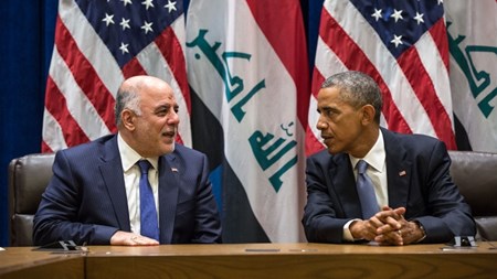 Obama og Iraks premierminister Haider al-Abadi holdt et bilateralt møde denne uge i New York, hvor de begge deltog i FN's generalforsamling.