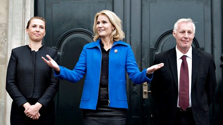 Statsminister Helle Thorning-Schmidt (S) præsenterer Henrik Dam Kristensen og Mette Frederiksen i deres nye roller på ministerholdet.