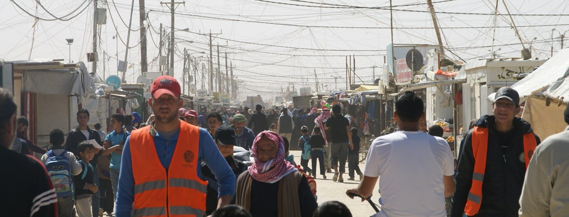 Billede fra hovedgaden i Zaatari-flygtningelejren i Jordan. Taget i marts 2015. 