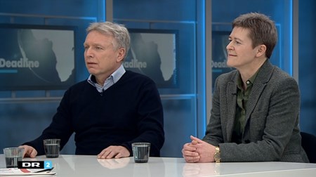 Uffe Elbæk og Josephine Fock i Deadline søndag aften.  