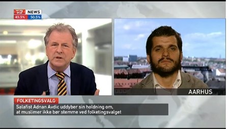 Salafisten Adnan Avdic forklarer i et interview på TV 2 News  hvorfor han er imod det danske demokrati. 