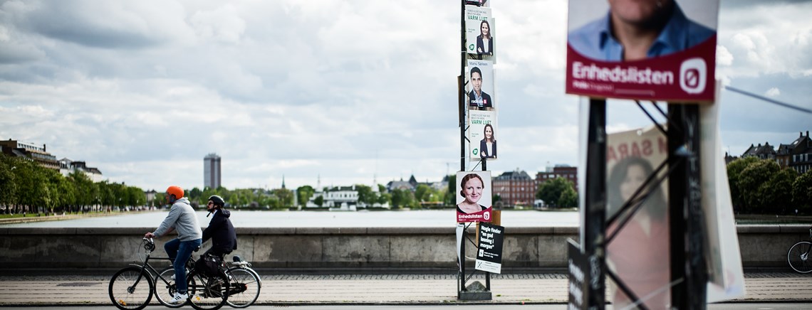 Dronning Louises Bro i København under valgkampen