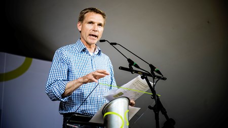 Dansk Folkepartis formand, Kristian Thulesen Dahl, holdt fredag eftermiddag tale på Folkemødet i Allinge.