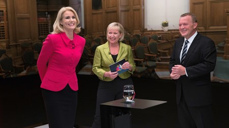 Thorning og Løkke i duel hos DR 7. juni. 