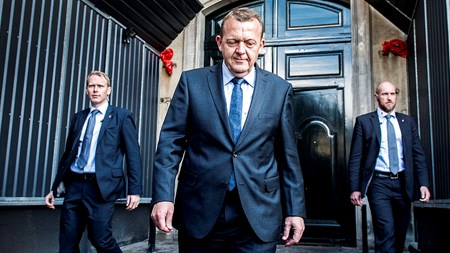 Lars Løkke Rasmussen efter sit første besøg hos dronningen i fredags. Mandag skal han igen forbi Amalienborg.