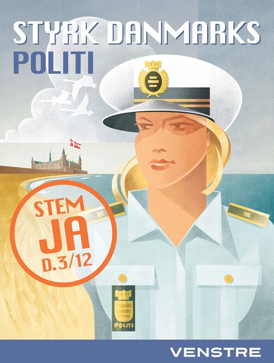 Venstre har med deres allerede berømte retroplakat med politikvinden ved det ludende Kronborg sat rammen for kampagnen på en måde, som indtil videre har skabt en sjældent set positiv synlighed, solid ramme og præmis for debatten den næste måneds tid, skriver Jarl Cordua. 