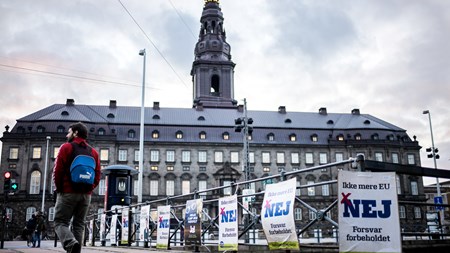 Nej-siden har haft held med sin kampagne, selvom alle regeringsbærende partier i Folketinget anbefaler et ja.