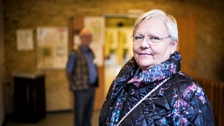 Efterlønner Eva Andersen, 63 år, stemte nej.