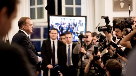 Der var selvsagt stort medieopbud på Christiansborg torsdag aften. Også udlandske medier kiggede med.