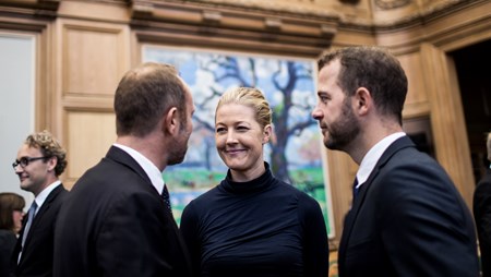 Radikales Martin Lidegaard, Sofie Carsten Nielsen og Morten Østergaard i folketingssalen. 