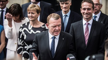 Statsminister Lars Løkke Rasmussen (V) præsenterede sin nye regering i juni 2015 efter folketingsvalget.