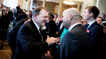 Statsminister Lars Løkke Rasmussen (V) og Konservatives leder Søren Pape Poulsen. 