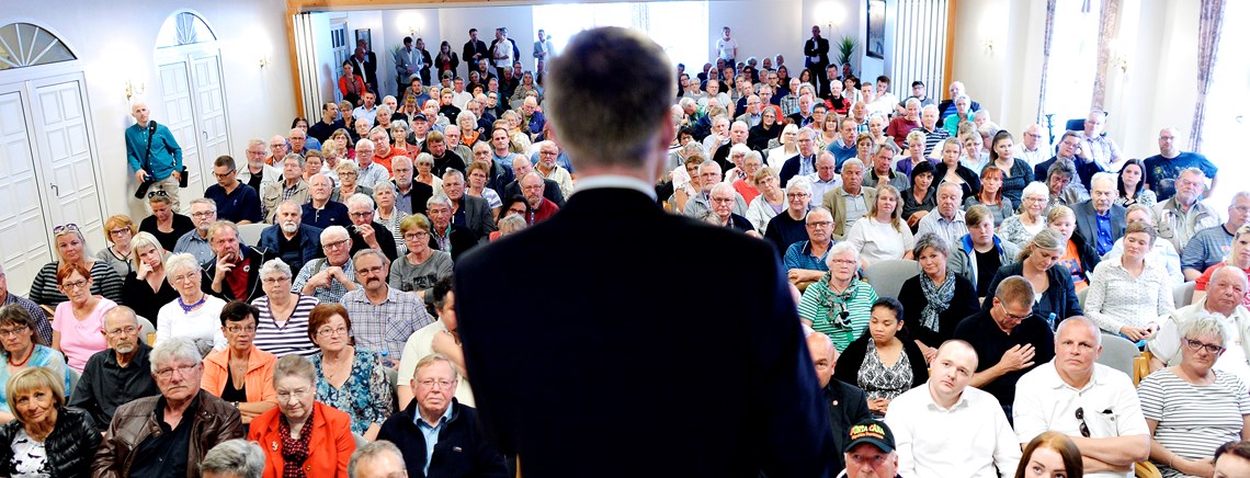 DF-formand Kristian Thulesen Dahl til debatmøde i Tønder.