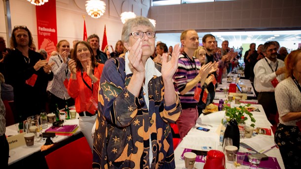 Enhedslisten vedtog søndag nyt EU-politisk program med overvældende flertal. Billedet her er dog fra tidligere på årsmødet.