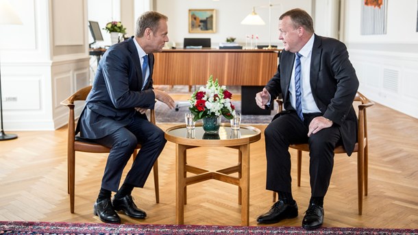 Formanden for Det Europæiske Råd, Donald Tusk, var tirsdag til møde hos statsminister Lars Løkke Rasmussen. Her har de blandt andet drøftet 'Bexit', en dansk parallelaftale og flygtninge- og migrationskrisen.