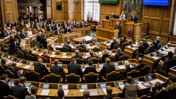 Folketinget ved statsminister Lars Løkke Rasmussens åbningstale i oktober 2015.