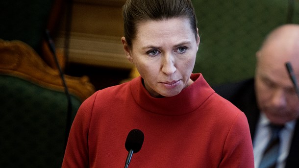 S-formand Mette Frederiksen i Folketingssalen (arkivfoto). 