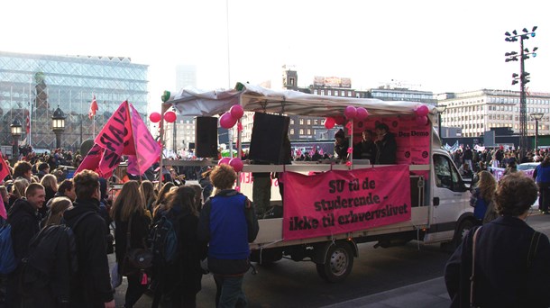 SU'en er igen til debat. Her fra en tidligere demonstration. 