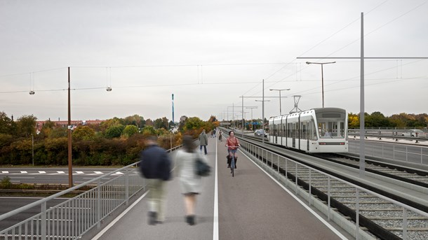 Visualisering af Hovedstadens Letbane I/S.