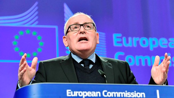 Næstformand i EU-Kommissionen, Frans Timmermans, der er ansvarlig for Kommissionens arbejdsprogram, får kigget ni forslag igennem af Folketingets Europaudvalg i 2017.