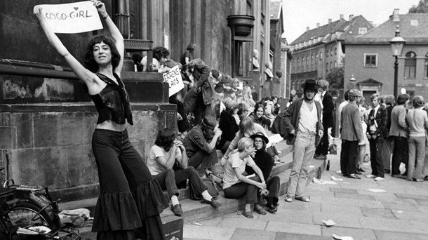 ELITENS BØRN: I perioden 1960 – 1970 blev antallet af studerende ved universiteterne firdoblet. Foto fra immatrikulation Københavns Universitet 1970. (Foto: Haakon Nielsen/Scanpix)