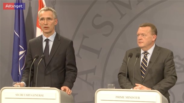 TV: Løkke og Stoltenberg holdt pressemøde om Nato-krav