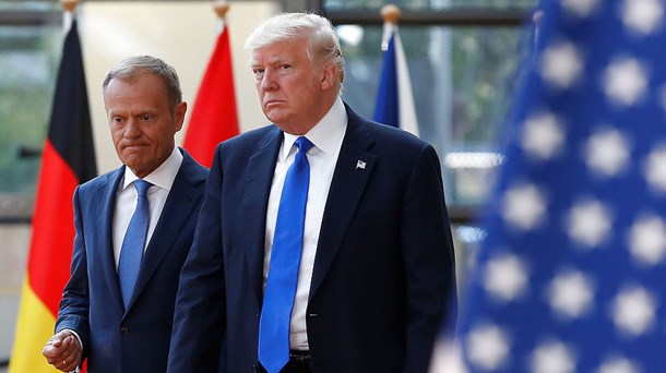 EU’s Donald efter møde med Trump: Uenighed om handel, klima og Rusland