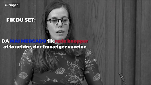 Fik du set: Da Mai Mercado fik røde knopper af vaccine