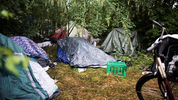 Romalejr ved Ryparken. Et flertal i Folketinget har netop vedtaget at skærpe straffen for såkaldt 