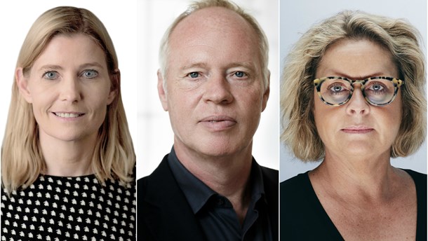 DE TRE DEBATTØRER: (Fra venstre) Anna Libak, Michael Kristiansen og Stine Bosse.