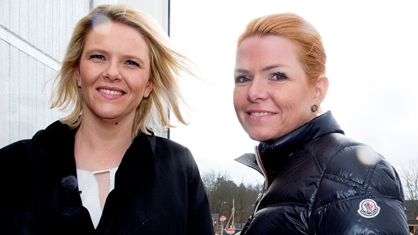 STØJBERG X 3: Norges integrationsminister, Sylvi Listhaug (t.v.), har været stærkt medvirkende til Erna Solberg og Høyres valgsejr i nabolandet.