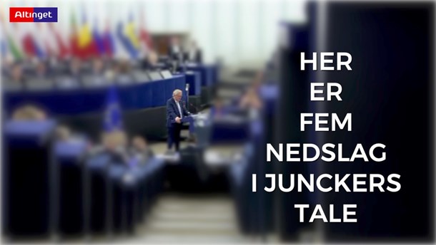 Video: Her er fem nedslag i Junckers state of the union-tale