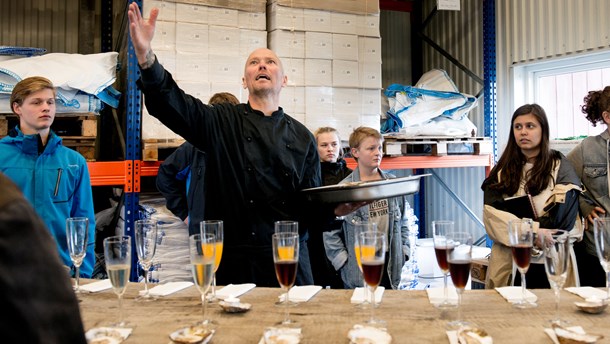 Svend Bonde, ejer af Glyngøre Shellfish, er blevet omdrejningspunkt i uddelingen af millioner på finansloven til Morsø Kommunes nye center for østersturisme. Foto: Tanja Lund Carstens Ritzau. 