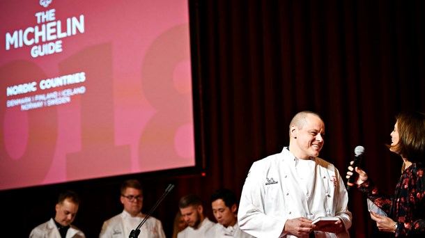 Me|Mu i Vejle modtager en stjerne, da den nordiske Michelin Guide, Michelin Guide Nordic Countries 2018, præsenteres på et pressemøde på Københavns Rådhus.