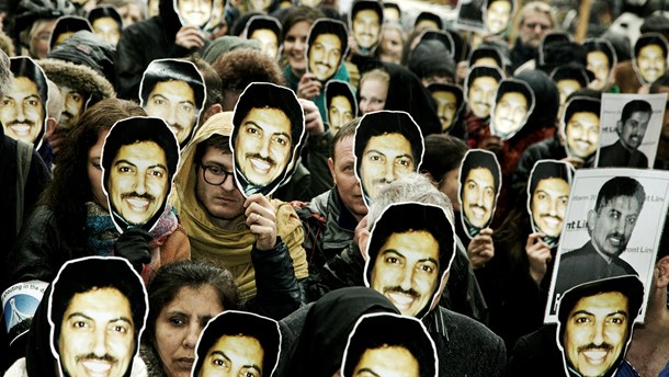 GLEMT: Demonstration i 2012, København, til støtte for den politiske fange Abdulhadi al-Khawaja, som stadig sidder i fængsel i Bahrain.