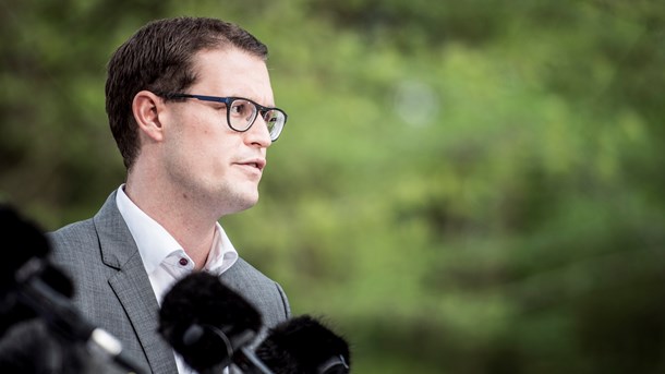 Christian Rabjerg Madsen under præsentationen af Socialdemokratiets grønne udspil 'Danmark skal igen være en grøn stormagt'.