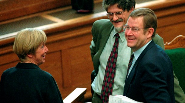 Dengang de spillede på samme hold: Poul Nyrup Rasmussen (S), Mogens Lykketoft (S) og Marianne Jelved (R) havde på lange stræk et godt samarbejde i 90'erne. Men dengang havde de to partier også langt flere fællesnævnere end i dag.