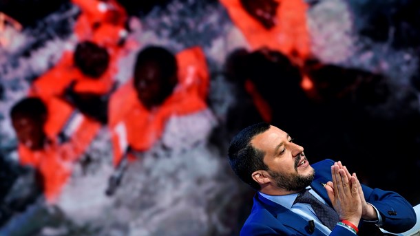 EU-TOPMØDE: Italiens indenrigsminister, Matteo Salvini (billedet), er blevet uhyre populær ved at sige nej til migrant-skibe, skriver Anna Libak, der spår, at resten af EU-landene vil følge trop.