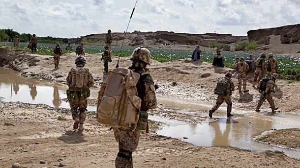 Danmark står fortsat uden for aftale, som sikrer international retsforfølgelse i tilfælde af ulovlig magtanvendelse som annektering. Billede: Danske soldater i Helmand-provinsen i Irak 2017. 