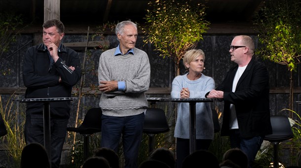 Mogens Jensen (t.v.) til debat på Kulturmødet Mors. Han kalder regeringens kulturudspil i finanslovsforslaget for uambitiøst.