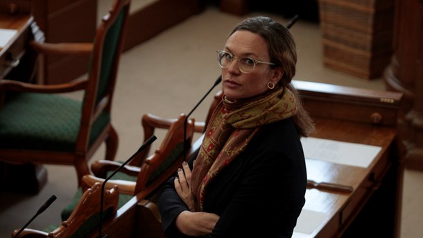 Undervisningsminister Merete Riisager (LA) i Folketingssalen under torsdagens åbningsdebat.