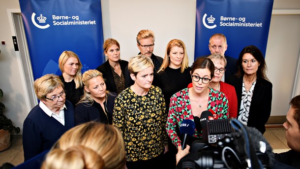 Børne- og socialminister Mai Mercado (K) præsenterer aftale om fordeling af satspuljemidler for 2019 på børne- og socialområdet.