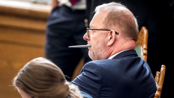 Energiminister Lars Chr. Lilleholt (V) lytter til debatten i Folketinget. Her fra afslutningsdebatten i maj.