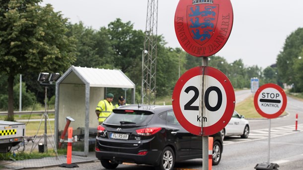 Grænsekontrollen ved den dansk-tyske grænse udløber i maj 2019. (Foto: Claus Fisker/Ritzau Scanpix).