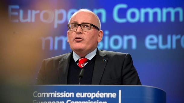 Frans Timmermans, EU-Kommissionens næstformand, fremlagde onsdag EU's nye drejebog for grøn omstilling. (Foto: Virginia Mayo/AP/Altinget)