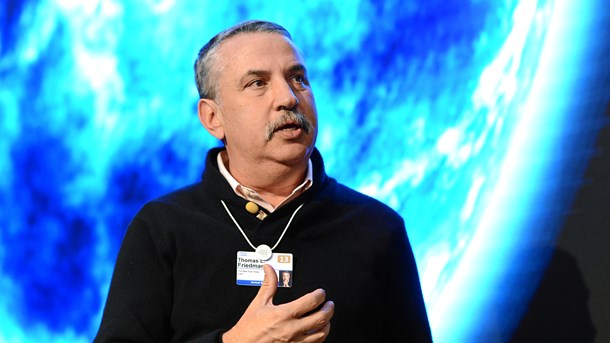 Den fremtrædende kommentator Thomas Friedman blev citeret af statsministeren ved lanceringen af strategien for kunstig intelligens.