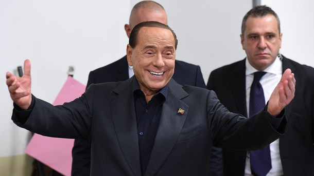 Silvio Berlusconis Forza Italia-parti fik otte procent af stemmerne i Italien. 