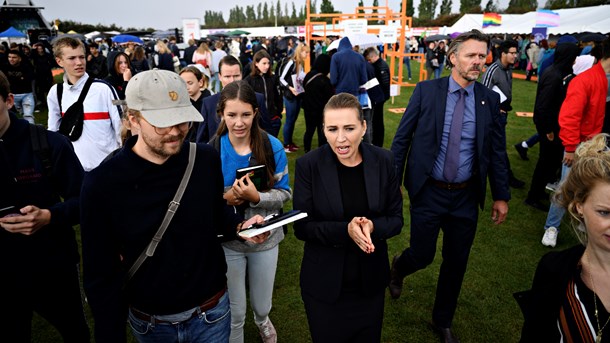 Mette Frederiksen til Ungdommens Folkemøde i Valbyparken.